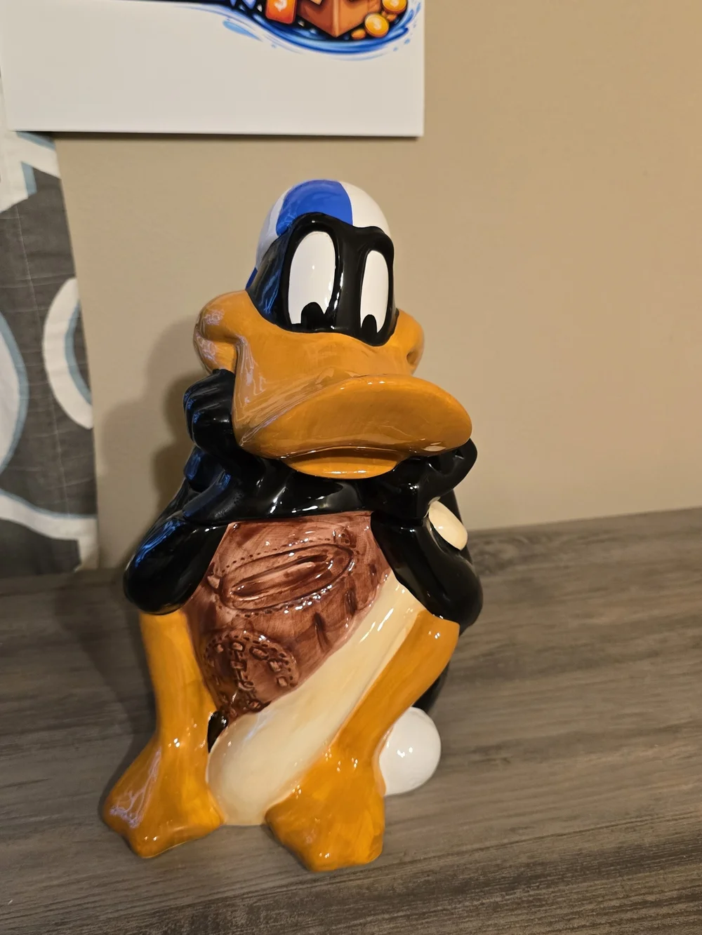 Winnie the Pooh Ceramic Cookie Jar W/ Humpty Dumpty, & Duck